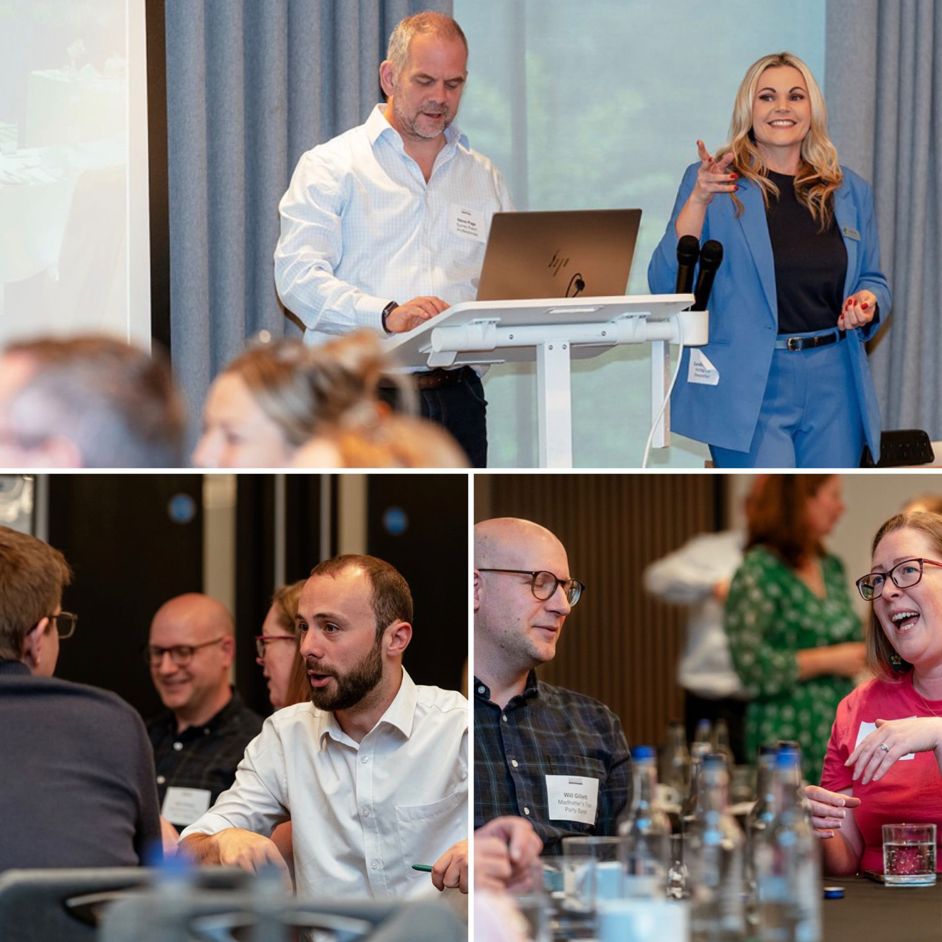 Speakers presenting at a Surrey Events 250 members meeting